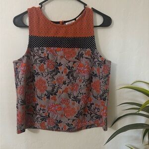 Anthropologie Meadow Rue Cropped Orange Top